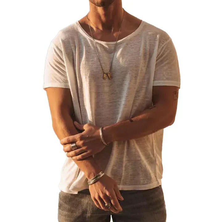 Soft Classic Casual Crew Neck Tee for Men - BritishElegance