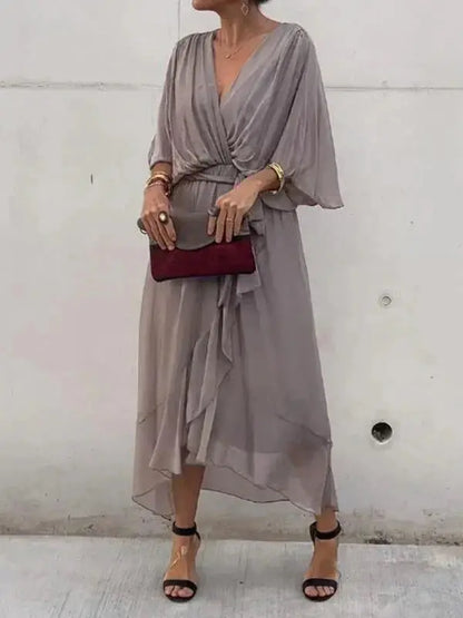 Lyra | Whisper-Soft V-Neck Silk Dress