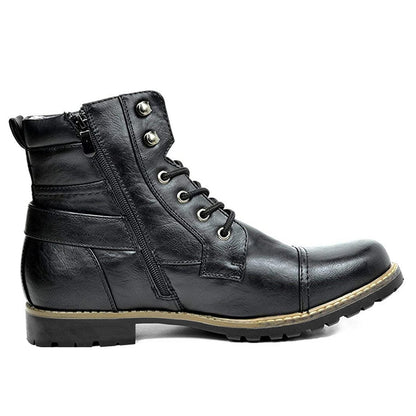Men’s Military Lace and Zip Combat Boots
