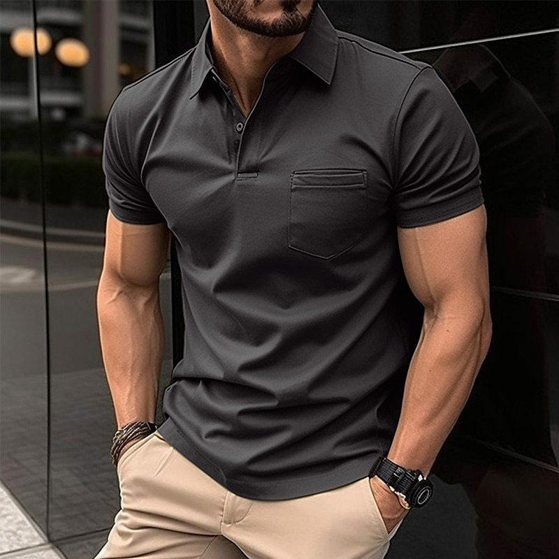 Stylish Men's Classic Polo Shirt with Fashion Design - BritishElegance