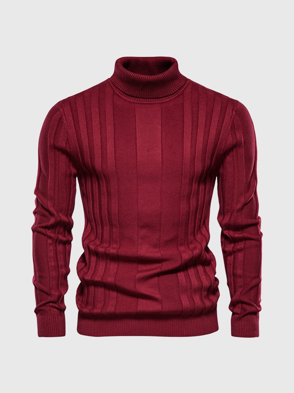 Men's striped turtleneck sweater