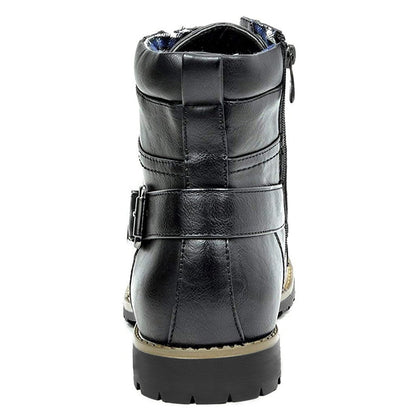 Men’s Military Lace and Zip Combat Boots