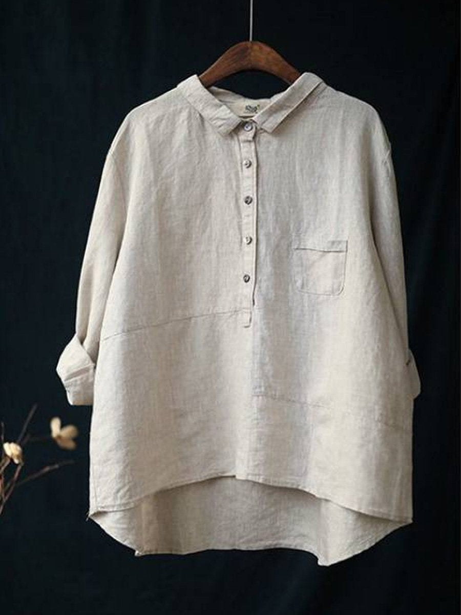 Esme – Women’s Lapel Neck Long Sleeve Shirt