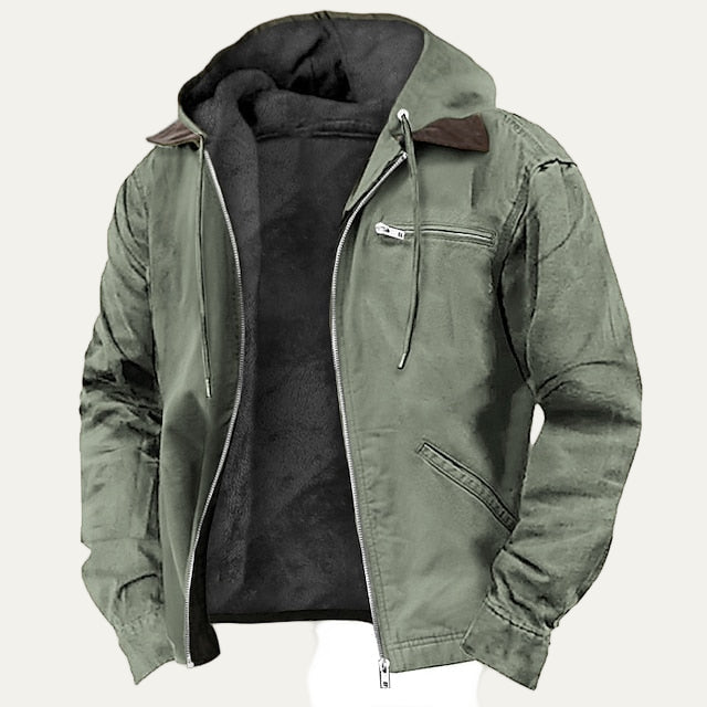 Men’s Canvas Utility Hooded Jacket