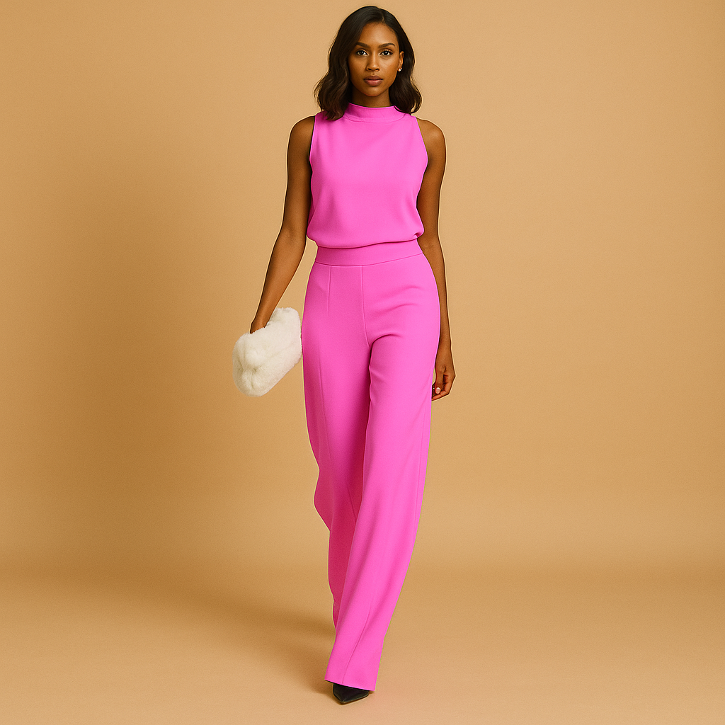 Women's Flowy Wide Leg Jumpsuit with High Waist