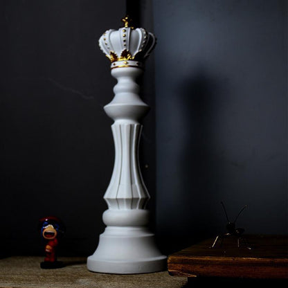 Unique Black White Chess Decor Figure