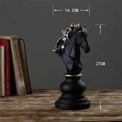 Unique Black White Chess Decor Figure