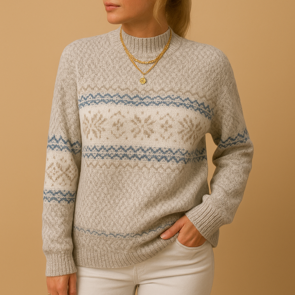 Christmas sweater with festive print for ladies | Lotte