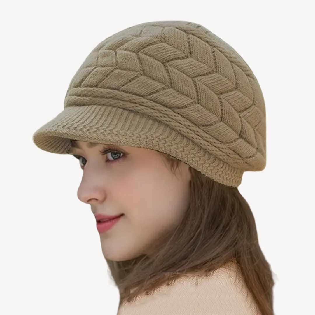 Knitted Baker Boy Hat for Women