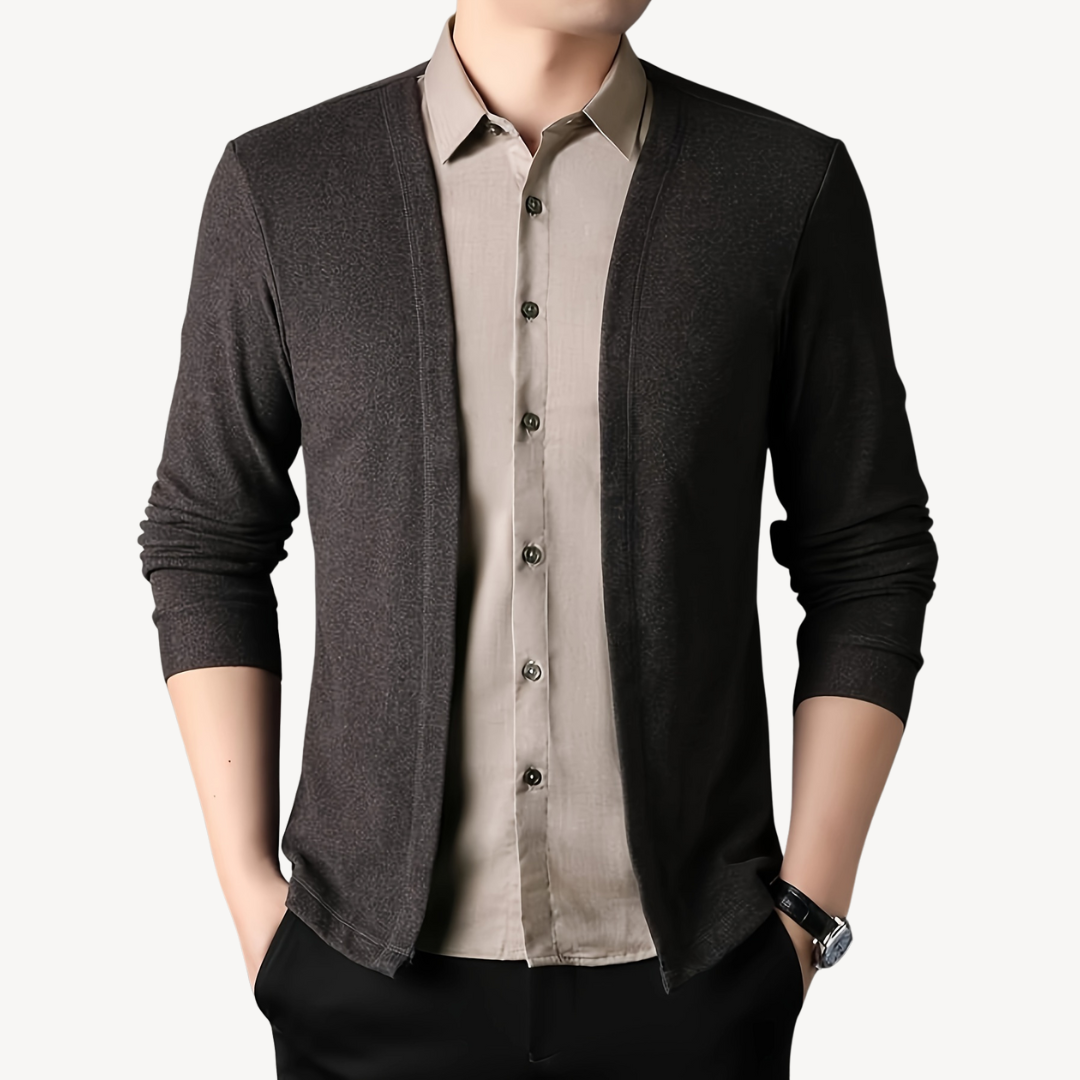Men's Lightweight Knit Cardigan Open Front