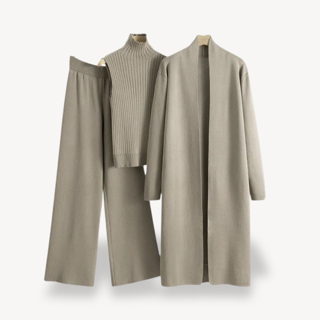 Women’s Ribbed Knit 3-Piece Set