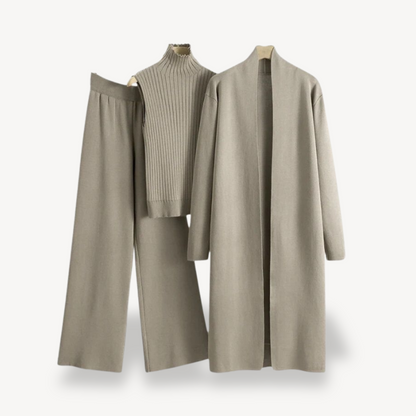 Women’s Ribbed Knit 3-Piece Set