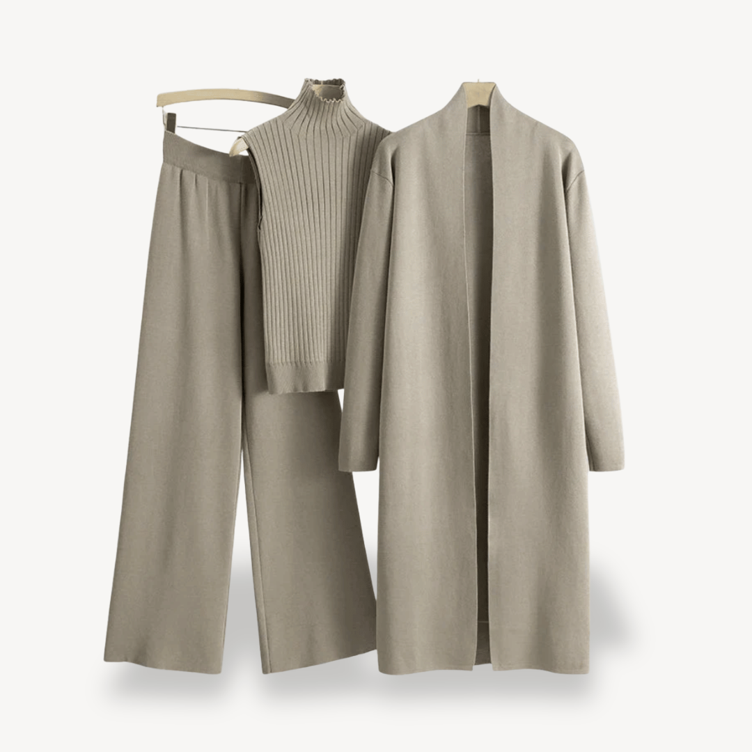 Women's 3-Piece Set – Sweater, Pants & Coat