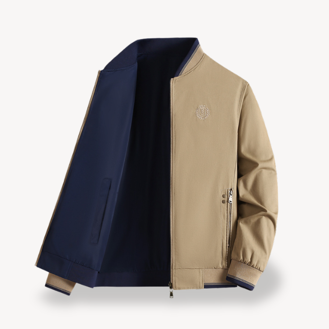 Men’s Reversible Formal Collar Bomber Jacket