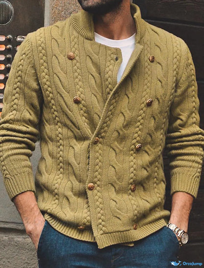 Warm Crew Neck Cashmere Sweater for Men