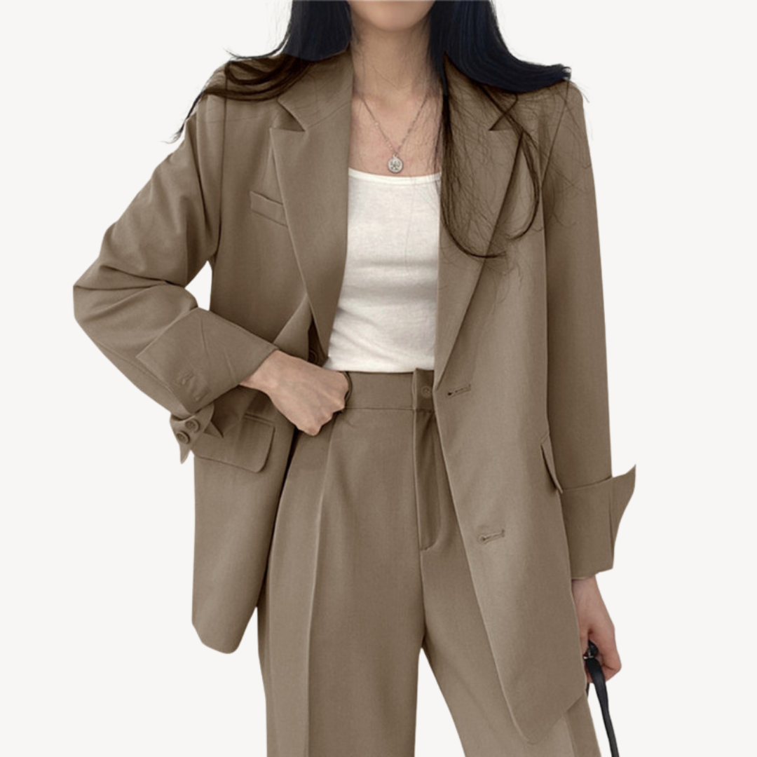 Blazer Pants Suit Set Women