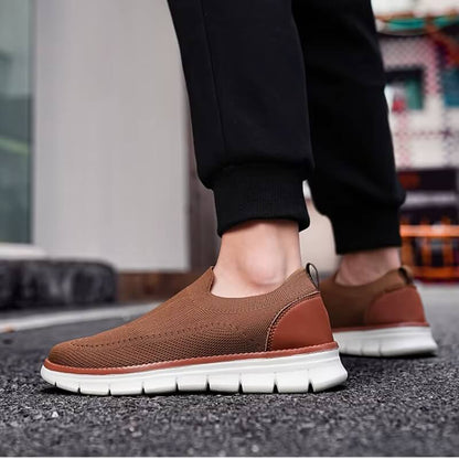 Flex Slip-on - Knit Stretch Comfort Breathable Shoes Brown