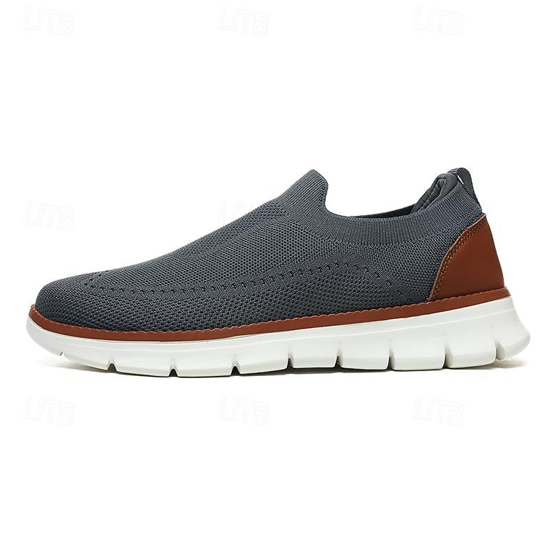 Flex Slip-on - Knit Stretch Comfort Breathable Shoes Gray
