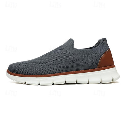 Flex Slip-on - Knit Stretch Comfort Breathable Shoes Gray