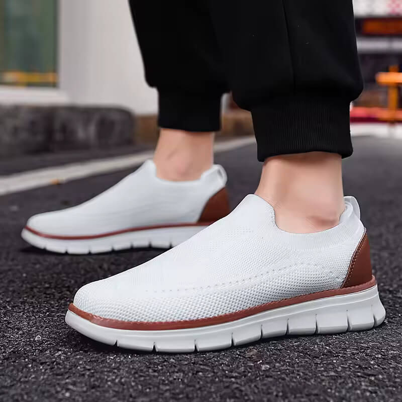 Flex Slip-on - Knit Stretch Comfort Breathable Shoes White