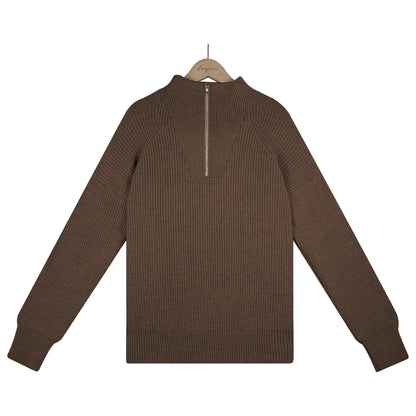 Knitted Half-Zip Jumper - Sienna