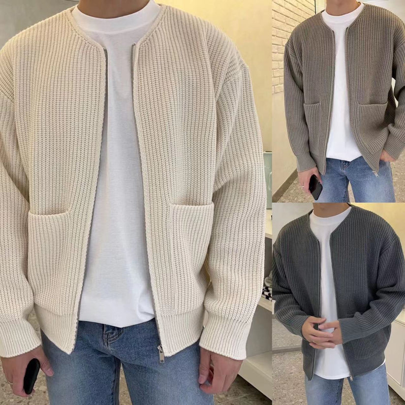 Knitted Jacket with Zipper - Milan