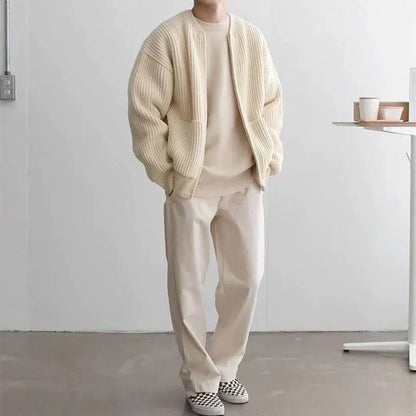 Knitted Jacket with Zipper - Milan