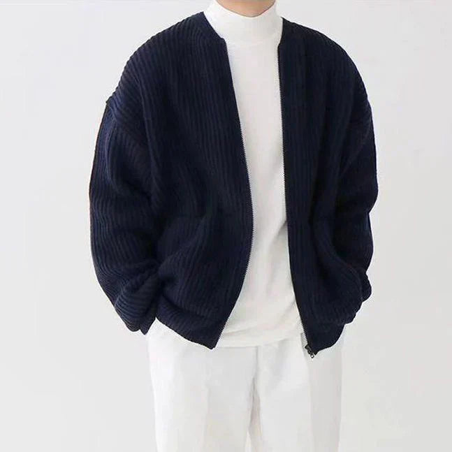 Knitted Jacket with Zipper - Milan