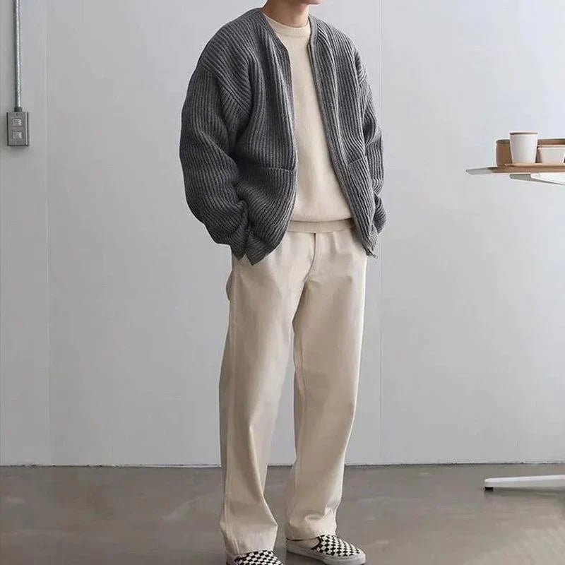 Knitted Jacket with Zipper - Milan