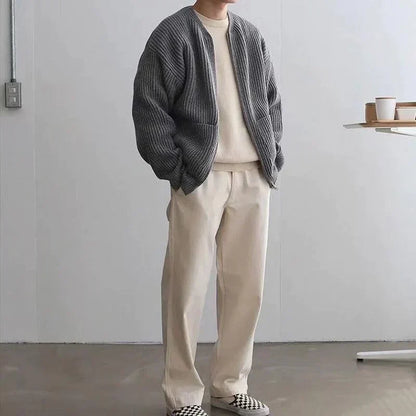 Knitted Jacket with Zipper - Milan