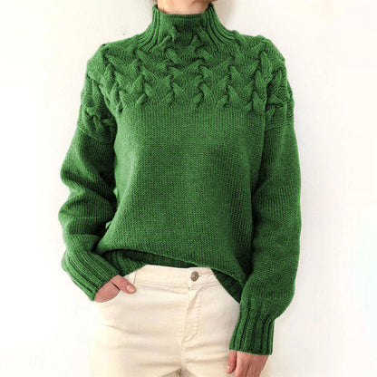 Knitted Turtleneck Sweater for Women – Elara