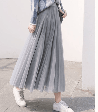 Evadne – Ankle-Length Skirt with High Waist