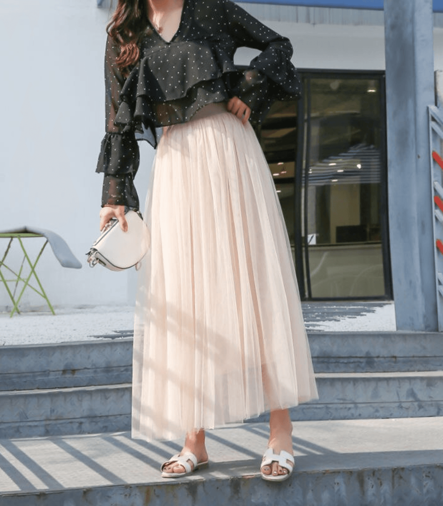 Evadne – Ankle-Length Skirt with High Waist