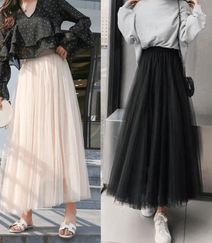 Evadne – Ankle-Length Skirt with High Waist