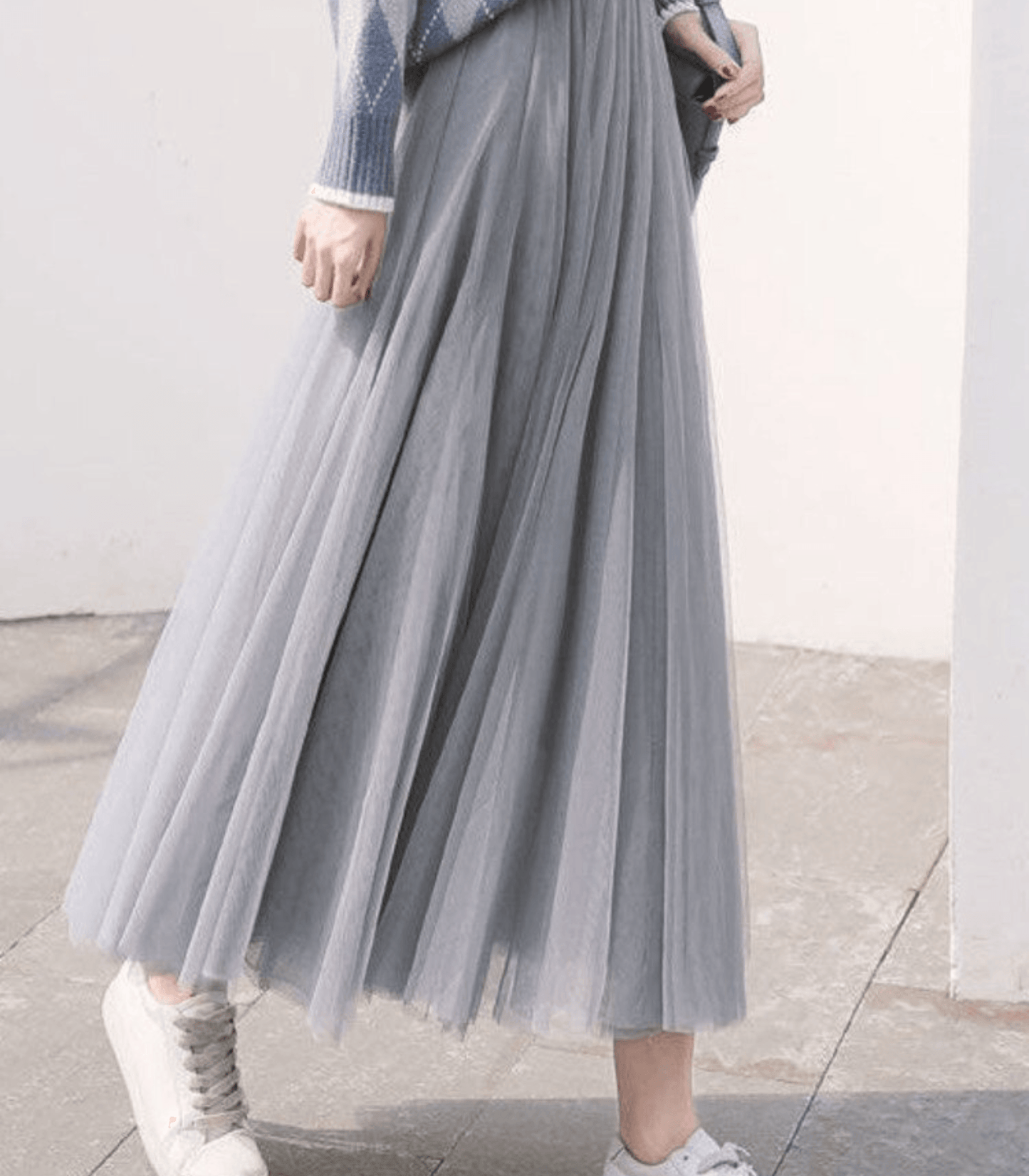 Evadne – Ankle-Length Skirt with High Waist