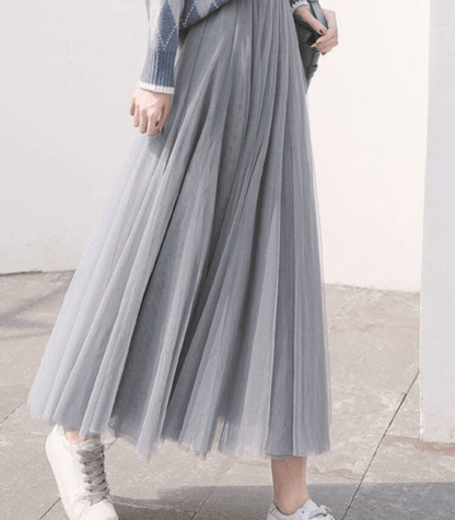 Evadne – Ankle-Length Skirt with High Waist