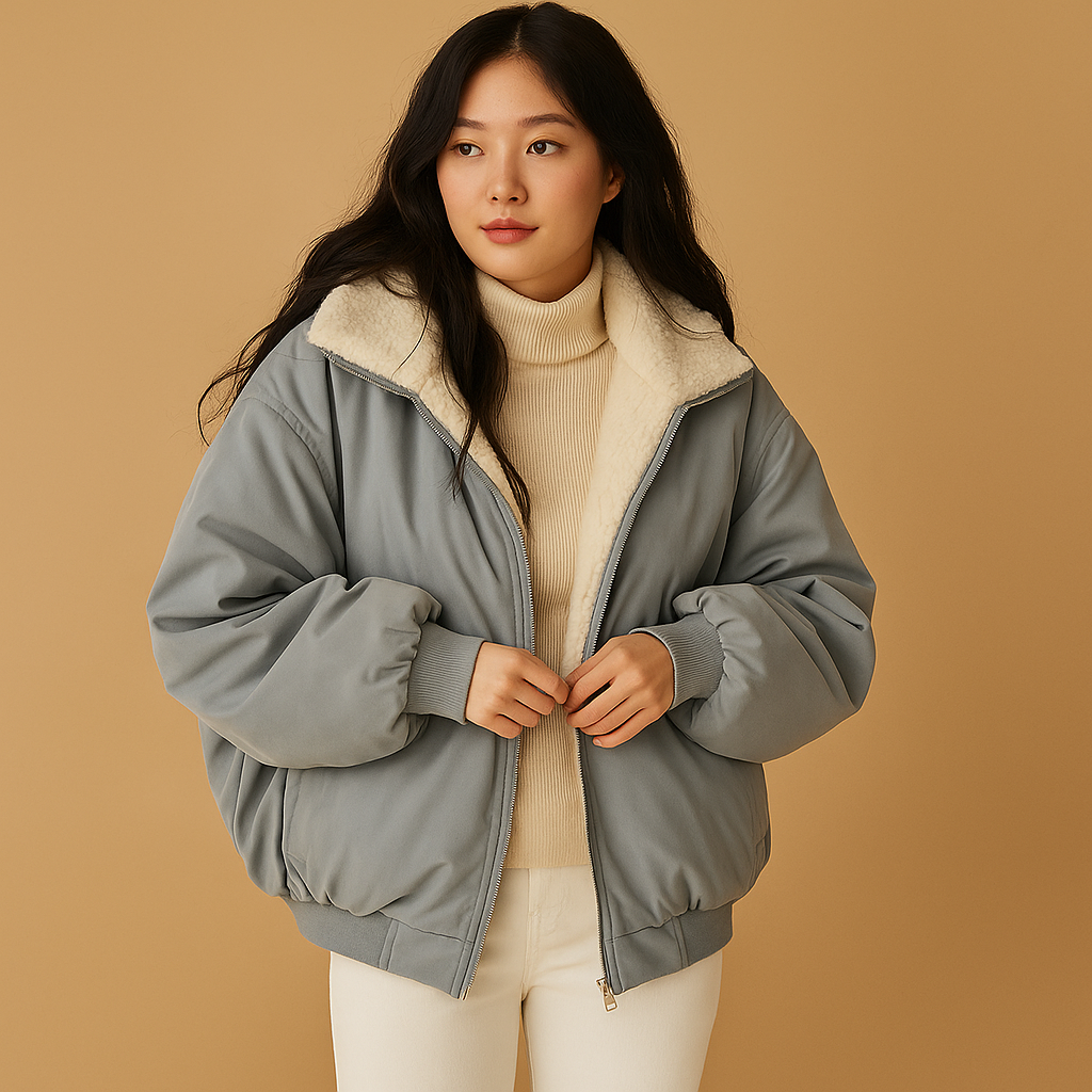 Ladies' Parka Jacket with Hood - Cozy & Chic - BritishElegance