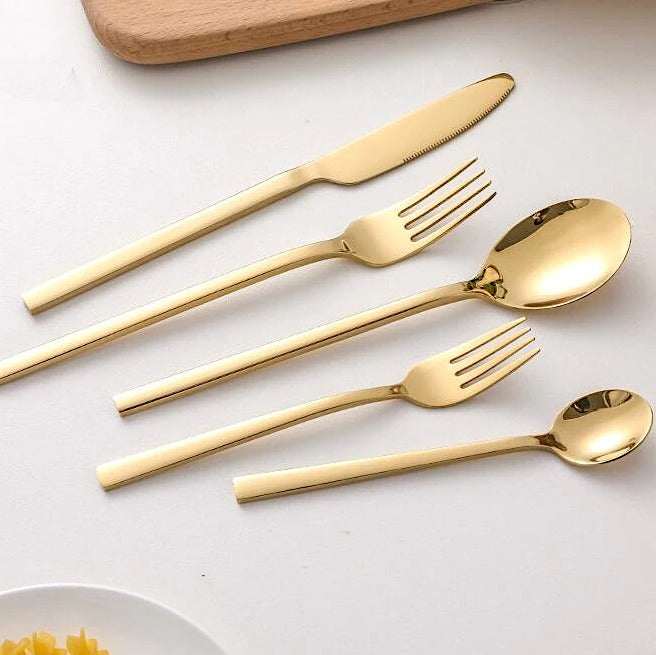 Premium 30-Piece Stainless Steel Flatware Set for 6 - BritishElegance