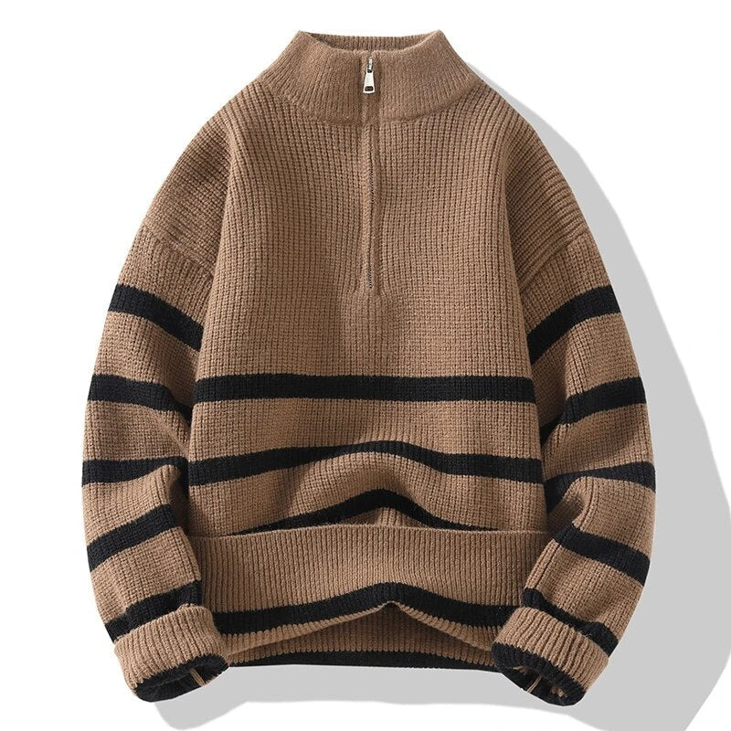 Women's Warm Zip Up Knit Sweater