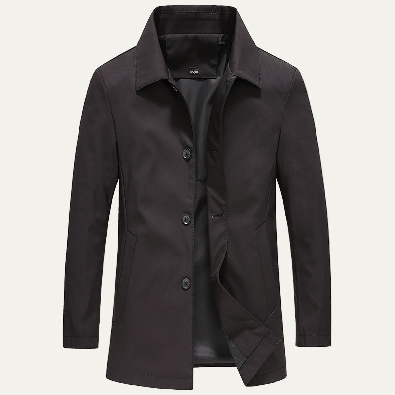 Men’s Classic Single Breasted Car Coat