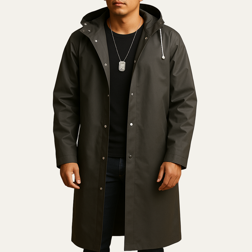Men’s Full Length Hooded Raincoat