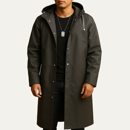Men’s Full Length Hooded Raincoat