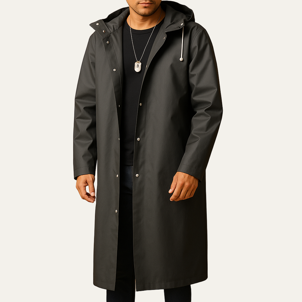 Men’s Full Length Hooded Raincoat