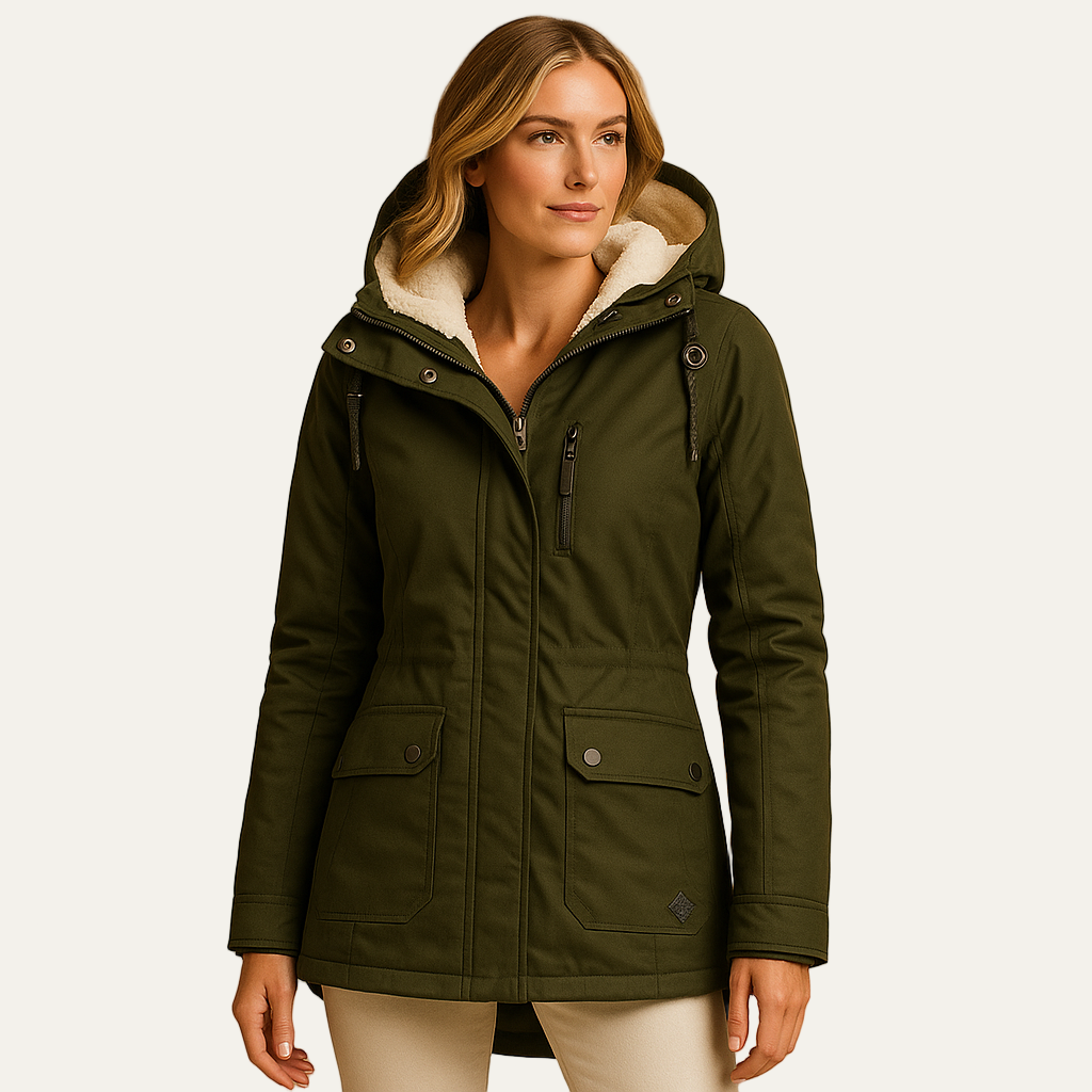 Women’s Sherpa Lined Hooded Parka Jacket