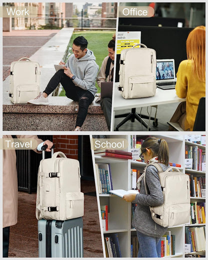 Waterproof Travel Backpack with Shoe Compartment & USB Port – 14' Laptop Fit
