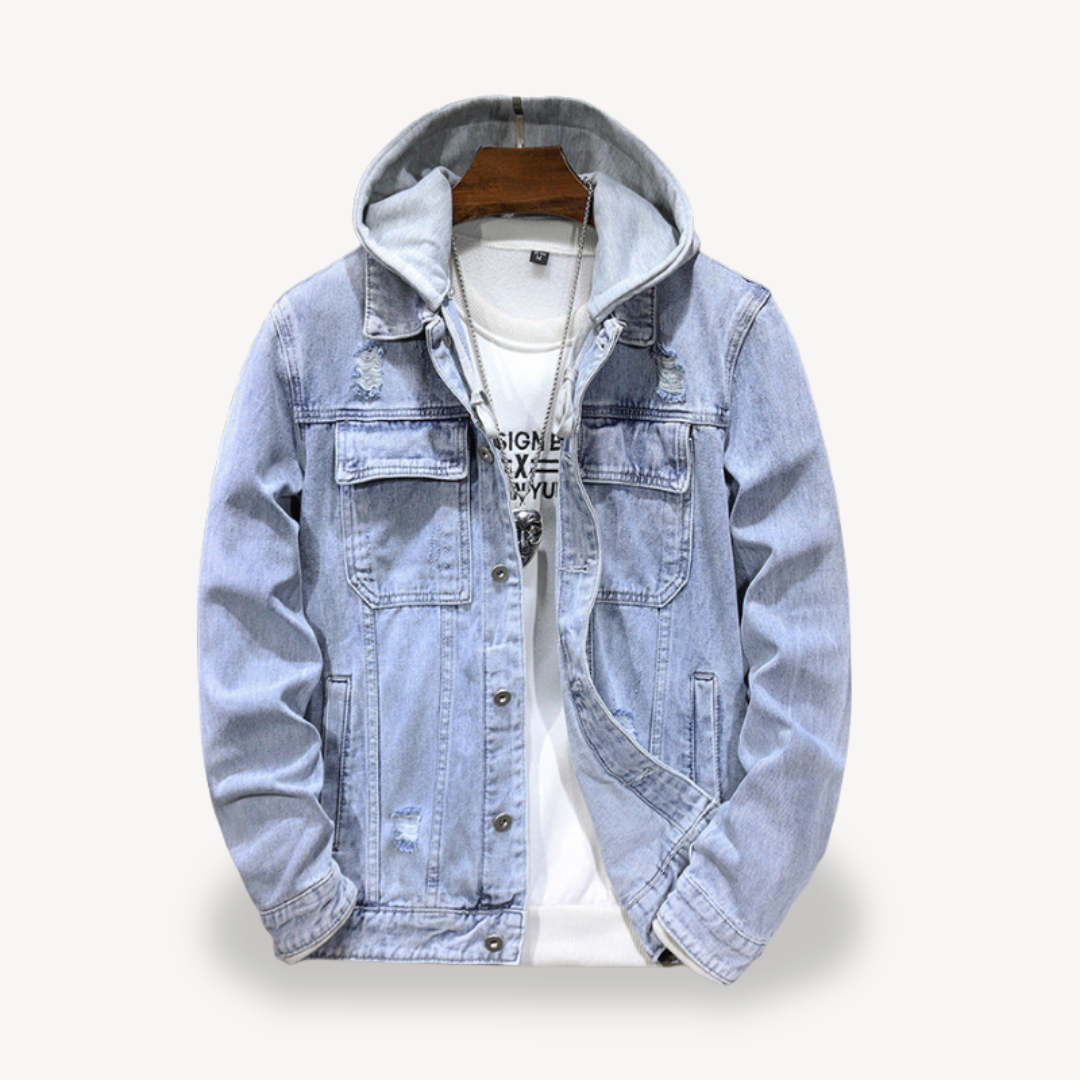 Denim Hoodie Jacket for Men