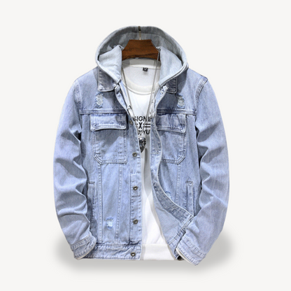 Denim Hoodie Jacket for Men