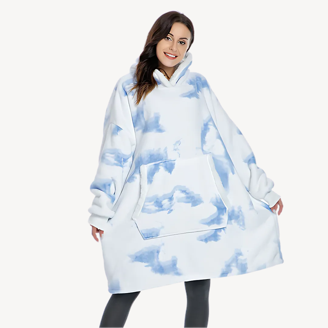 Oversized Tie-Dye Hoodie Blanket