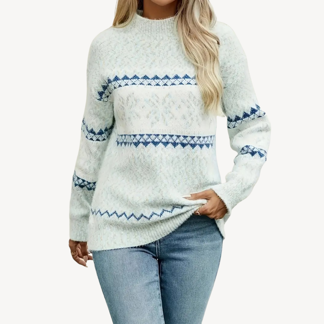 Fair Isle Knit Sweater for Women