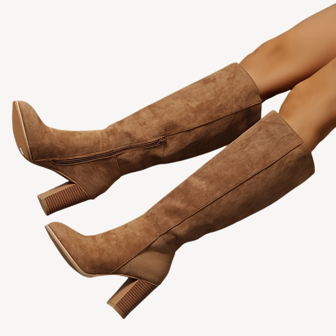 Orthopedic High Heeled Knee-High Boots